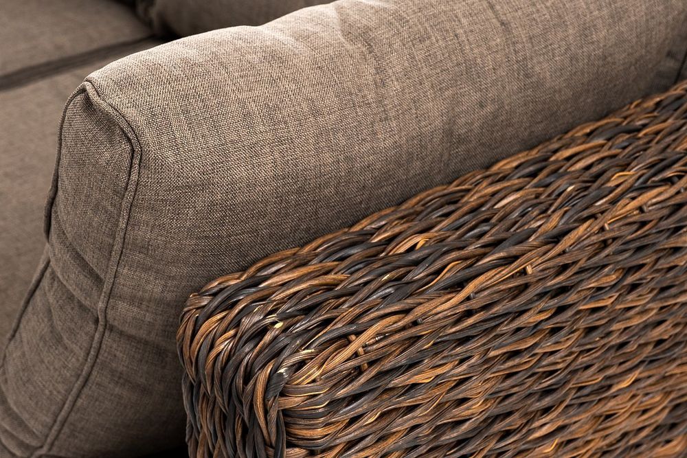 "Лунго" трансформирующаяся лаунж-зона из искусственного ротанга (гиацинт), цвет коричневый