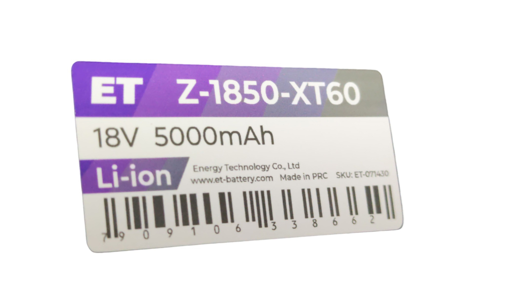 Аккумулятор ET Z-1850-XT60