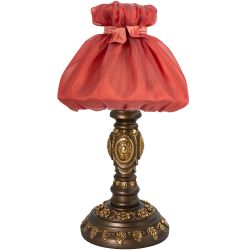 Настольная лампа Корса Бронза с абажуром Мадлен Роза