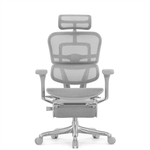 Кресло FALTO Ergohuman Elite 2 с подножкой ( серый каркас /сетка светлаяT-168-B2 Natural)