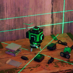 Лазерный уровень / нивелир 2 АКБ SMART 4D (16 линий, 360*)