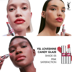 Yves Saint Laurent Loveshine Candy Glaze - Увлажняющий блеск для губ для женщин 5 Pink Satisfaction, 3 g