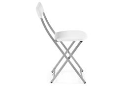 Стул на металлокаркасе Elevis белый полимер / светлый мусс
