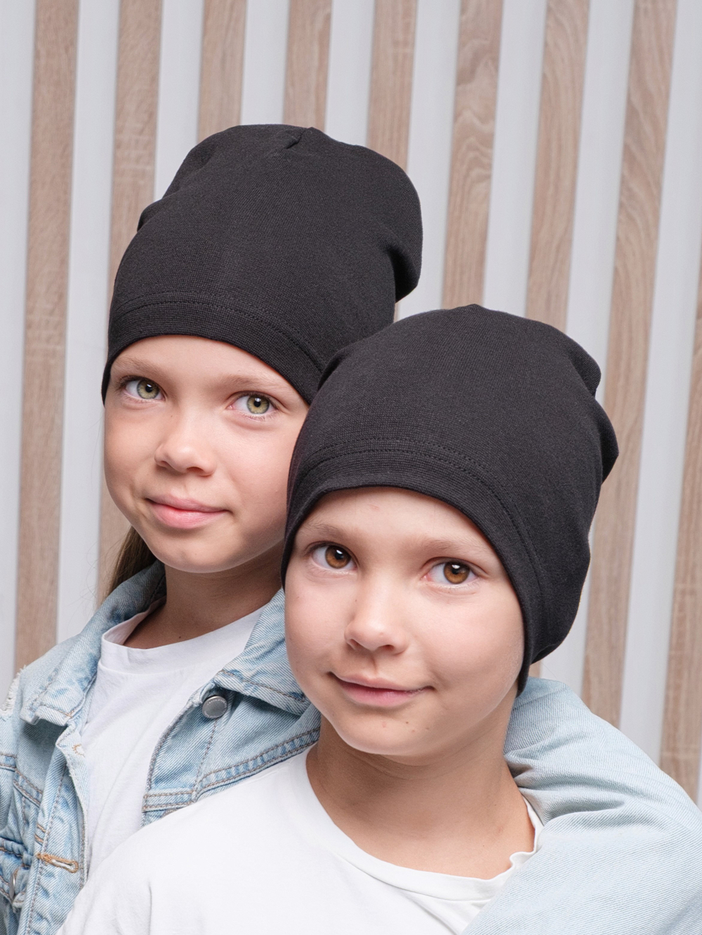 Шапка трикотажная однослойная (Черный) ЛАЙТ