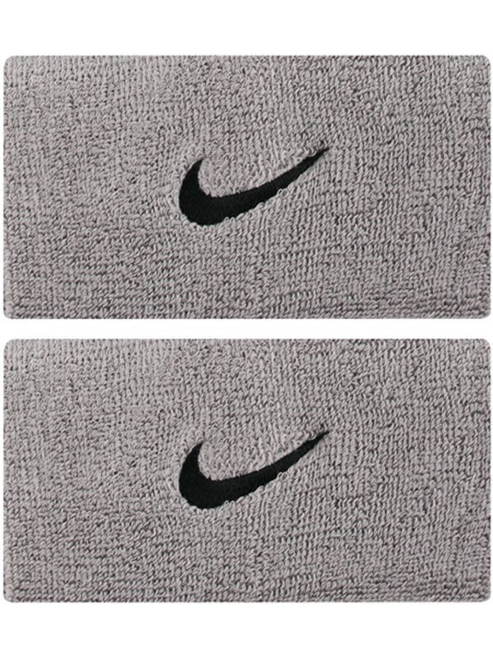 Напульсник теннисный Nike Swoosh Double-Wide Wristbands - серый
