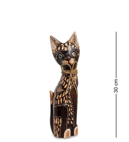 99-325 Статуэтка «Кошка» 30 см (албезия, о.Бали)