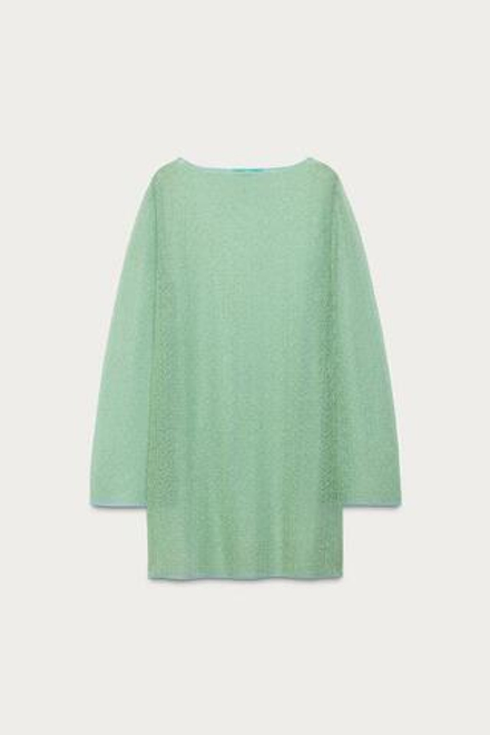 ZARA X MARISA BERENSON ПОЛУПРОЗРАЧНОЕ ТРИКОТАЖНОЕ ПЛАТЬЕ, ЦВЕТ МОРСКОЙ ВОЛНЫ