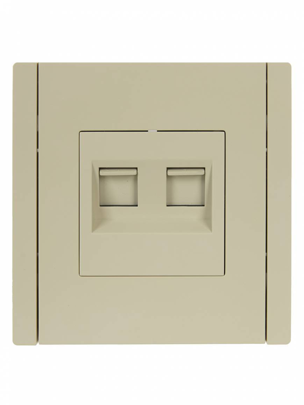 FORTE&PIANO Розетка двойная RJ11+RJ45 кат.5E FP435 ваниль IEK