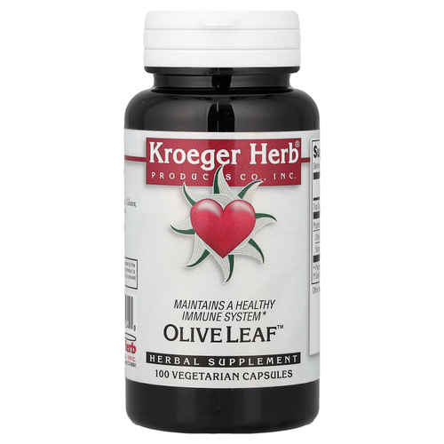 Kroeger Herb Co, Olive Leaf™, 100 вегетарианских капсул