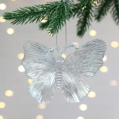 Подвеска «Сказочная бабочка» 10*11 см, Белый