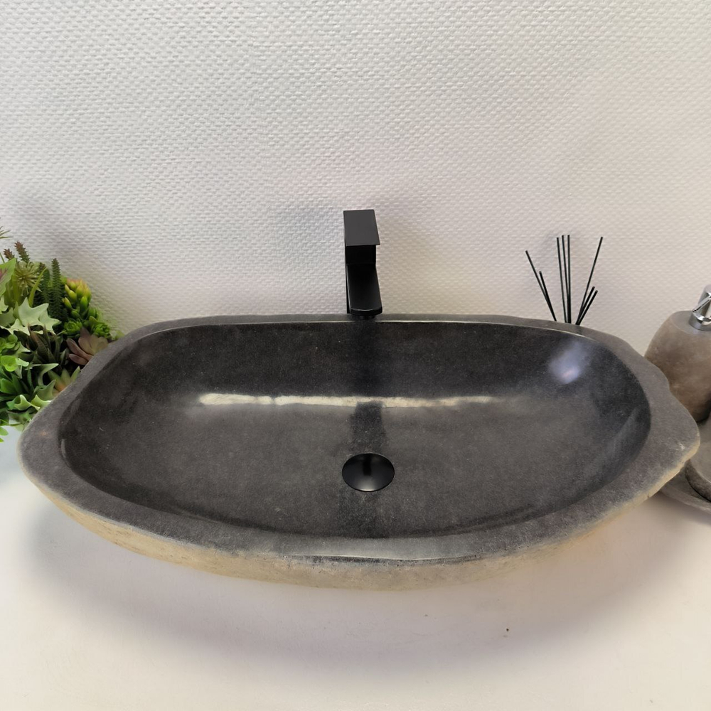 Раковина из речного камня RS-63532 (75*43*17) 0125