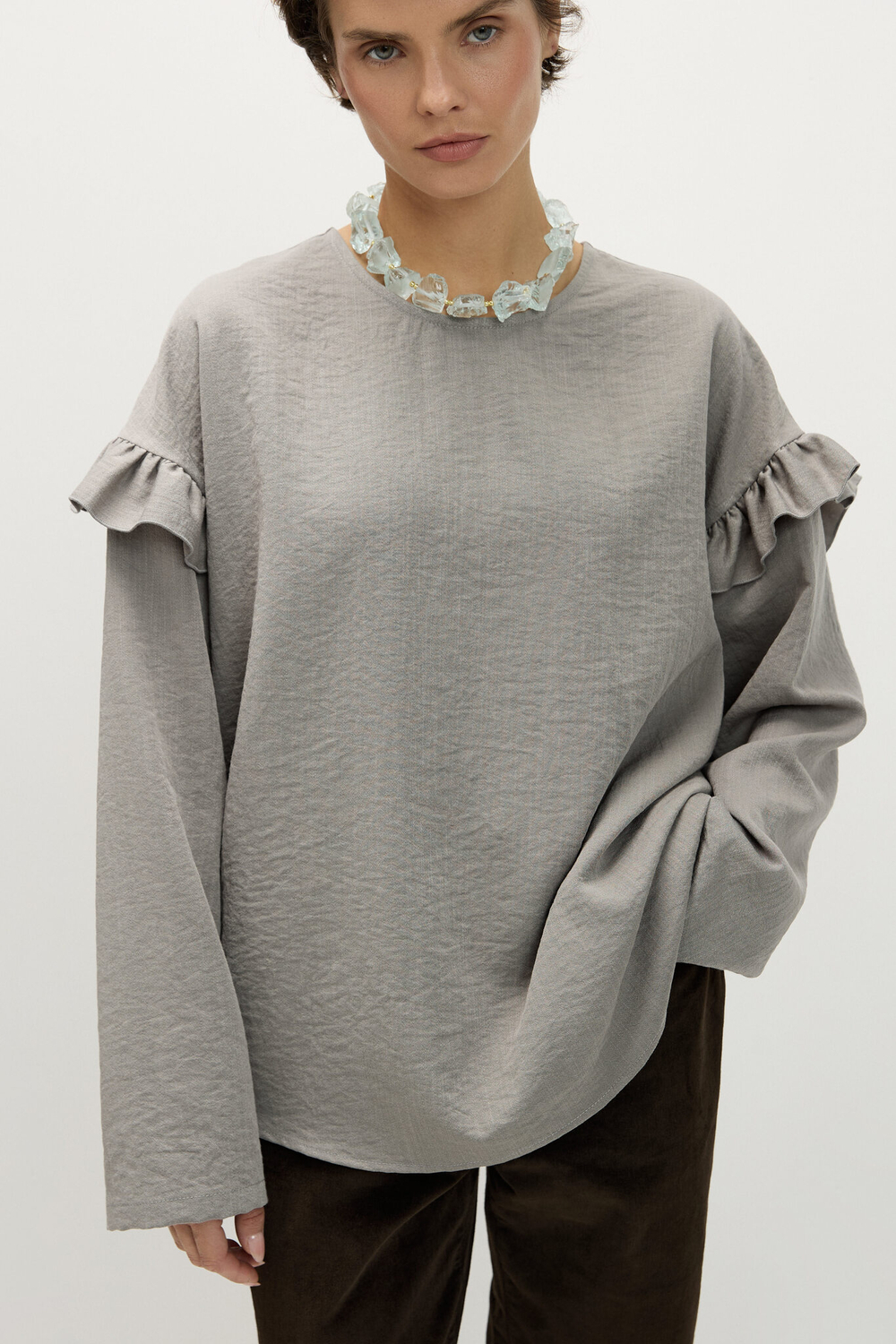 Блуза свободного кроя