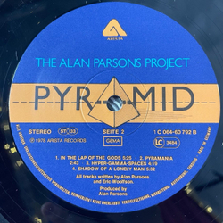 Винтажная виниловая пластинка LP The Alan Parsons Project Pyramid (Germany 1978) Pyramania
