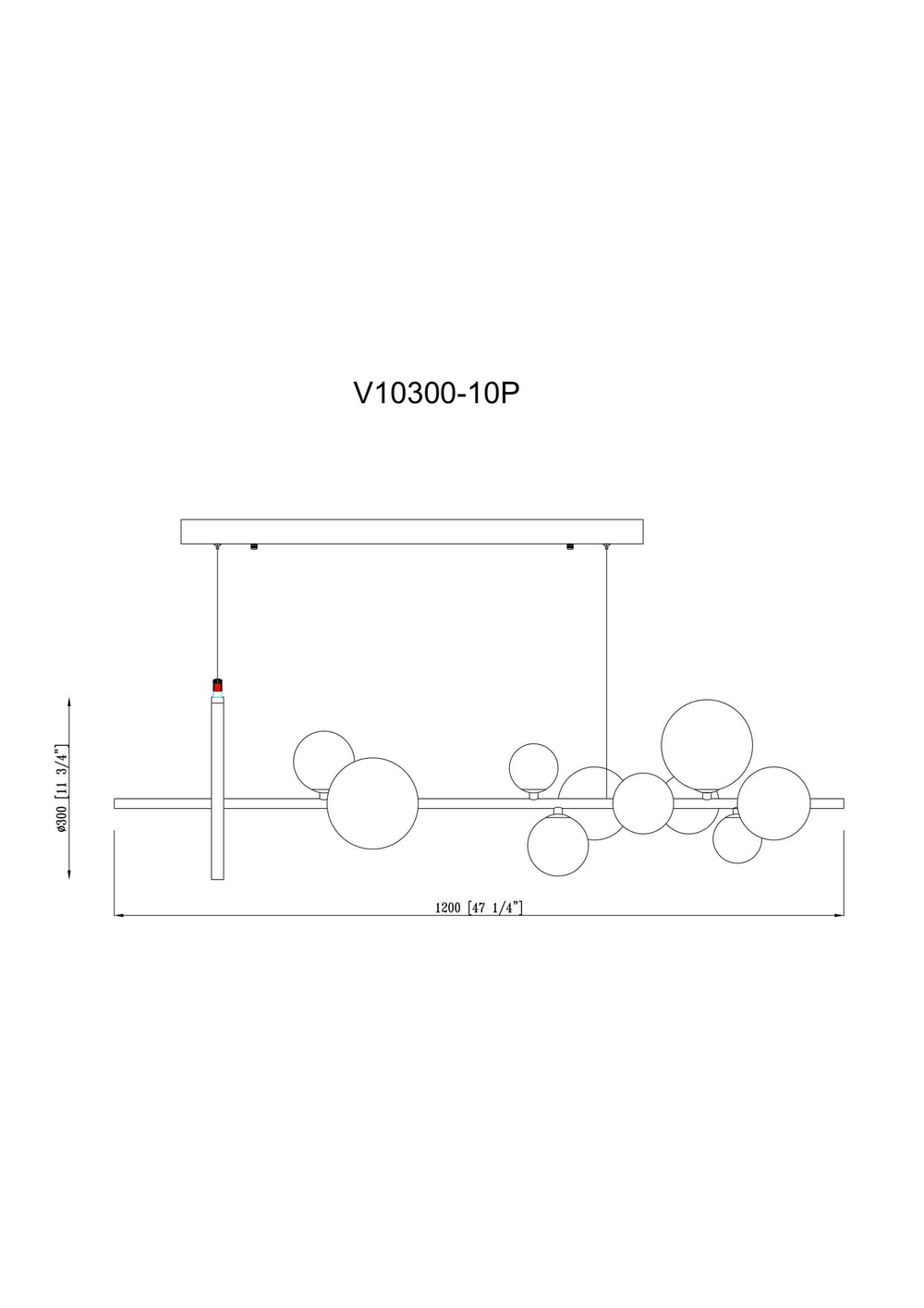 Люстра подвесная Moderli V10300-10P Dakisa