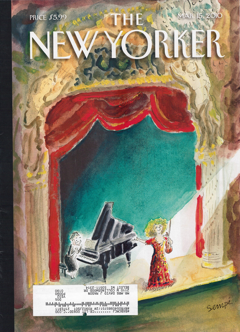 Журнал The New Yorker 15-03-2010, обложка