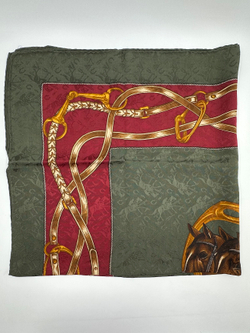 Платок зелёный с бордовой каймой Ralph Lauren