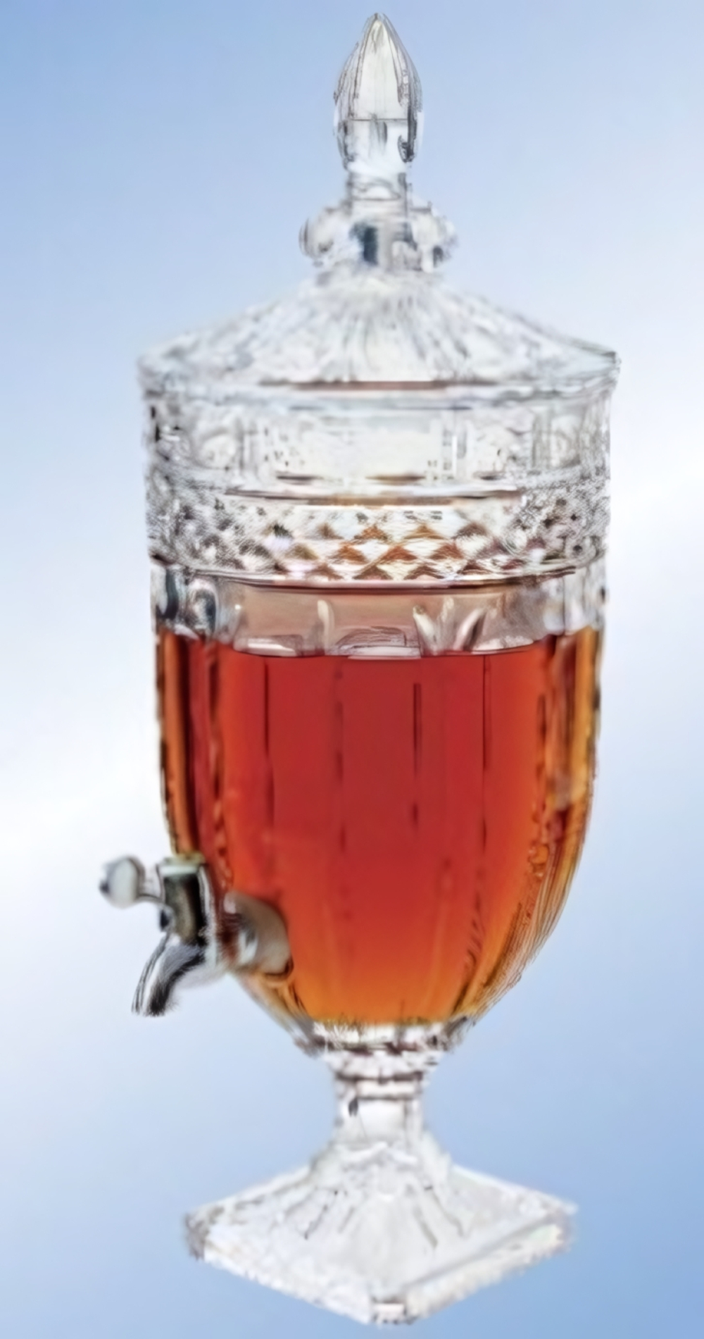 Лимонадница с краном (диспенсер) 2,0 л для напитков, стеклянная 1908