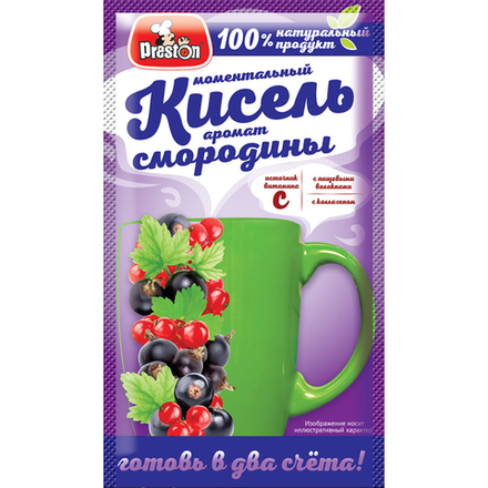 Кисель Моментальный Preston Смородина 30 гр