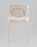 Стул обеденный Gigi серо-бежевый букле кремовые ножки
