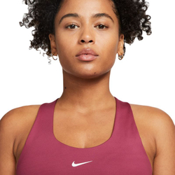 Женский топ теннисный Nike Dri-Fit Swoosh Bra Tank - rosewood/rosewood/white