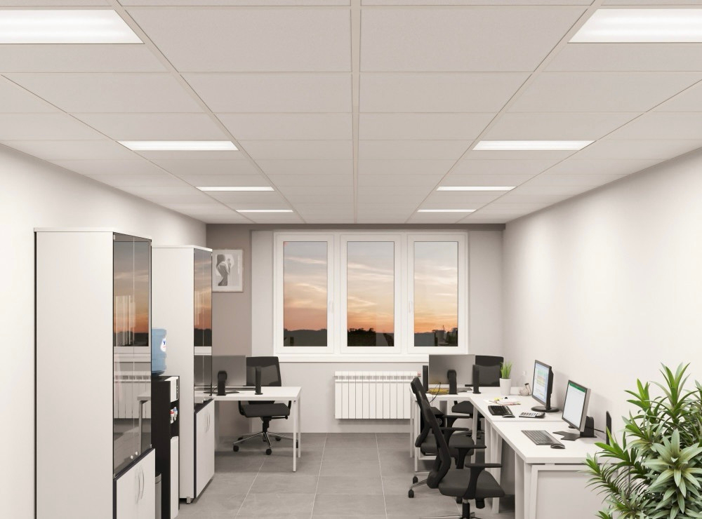 Светильник LED ДВО 17Вт 5000К 2100Лм призма IP40 595х295х40мм DARKLUM