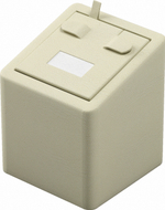 Подставка для серег/кубик наклонный/выним.вкладыш/2 язычка/прорезь/окошко/петелька/Н-60 мм.