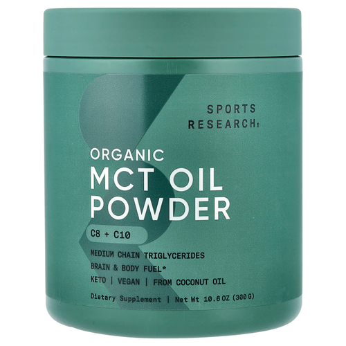 Sports Research, органическое масло MCT в порошке, 300 г (10,6 унции)