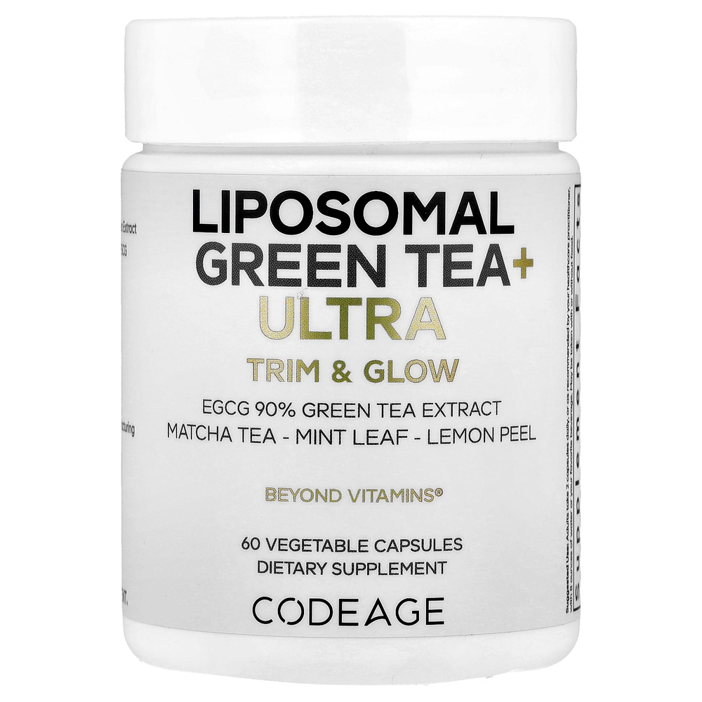 Codeage, Liposomal Green Tea + Ultra Trim & Glow, 60 растительных капсул