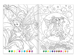 Раскраска по номерам  16 стр формат А4 Буква-ленд Прекрасные феи (5298375)