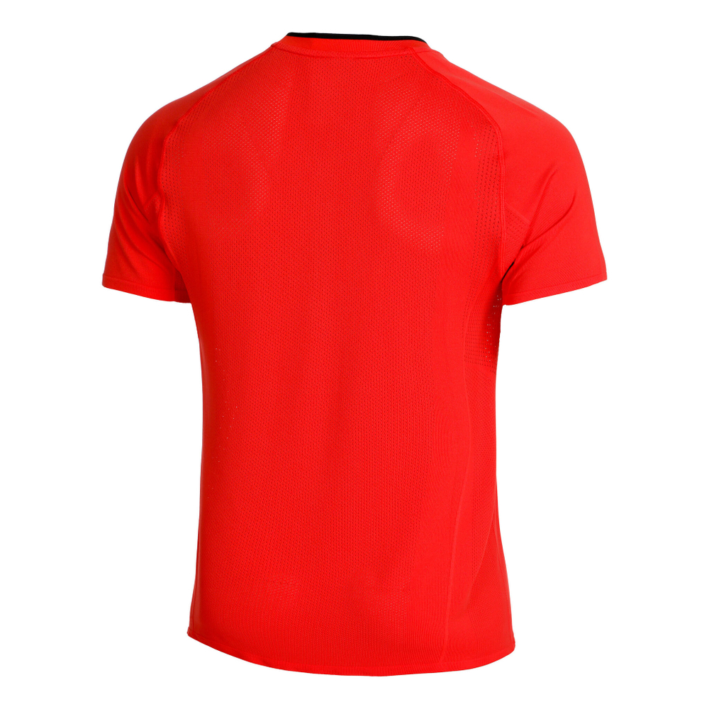 Мужское теннисное поло Wilson Series Seamless Henley Half-Zip 2.0 Polo Men - Red, Black