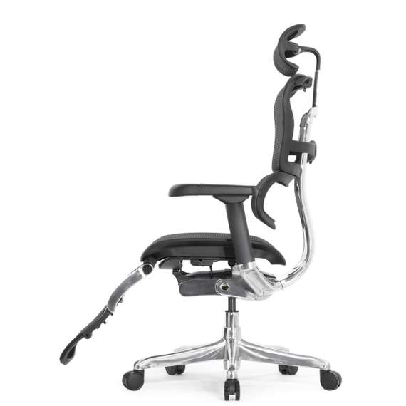 Кресло FALTO Ergohuman Elite 2 с подножкой ( чёрный каркас /сетка чёрный T-168-B1 Black )