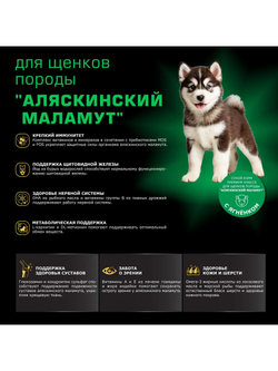 Корм сухой для щенков породы Аляскинский маламут, премиум полнорационный комплекс, с ягненком, 12 кг, QUATTRO