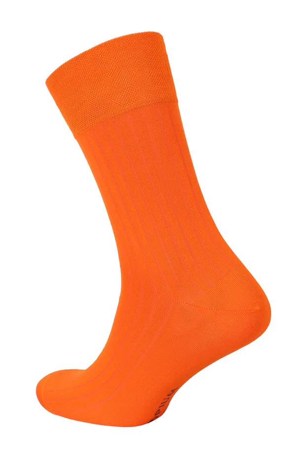 Мужские носки Premium "в рубчик" Оранжевый