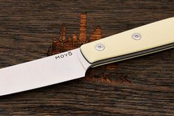 Нож кухонный MOYO Геликон универсальный 140мм, сталь AR-RPM9, рукоять G10-extra слоновая кость