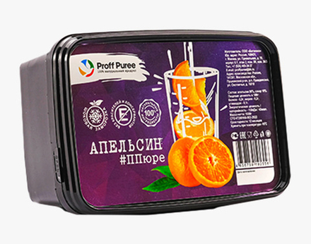 Пюре Апельсин замороженное 1 кг Proff Pureе