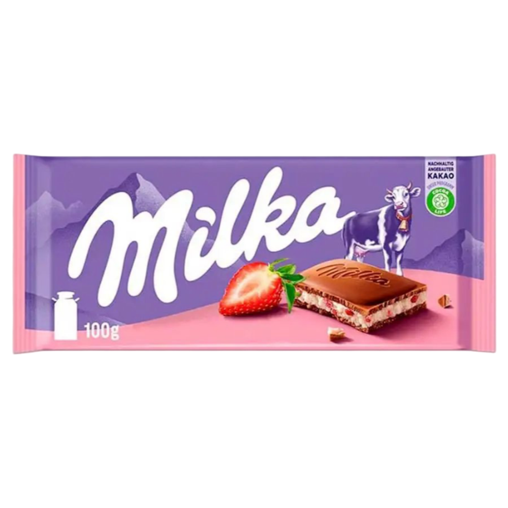 Шоколад "Милка" клубника 100г ЕВРОПА
