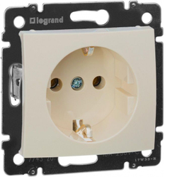 77 4321 Розетка со шторкой слоновая кость