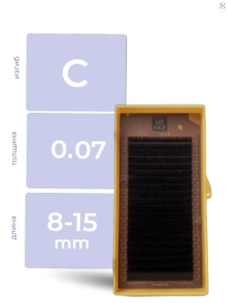 Ресницы Dark chocolate Le Mat микс C 0.07 8-15 мм