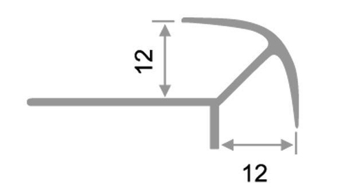 Алюминиевый профиль ПО-12х12 2700 мм