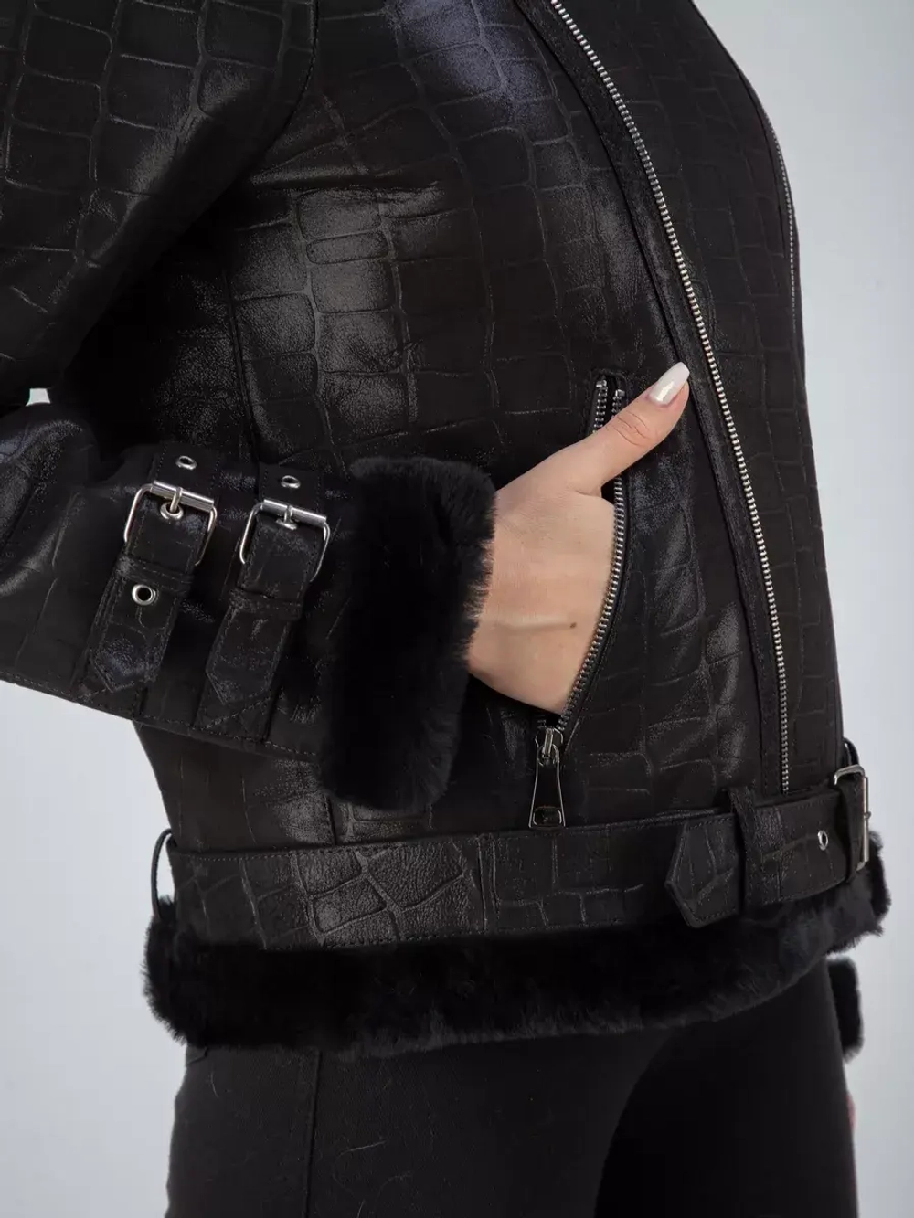 Дубленка авиатор натуральная зимняя