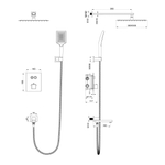 Душевая система WONZON & WOGHAND DIAMOND, Черный матовый (WW-88739011-MB)