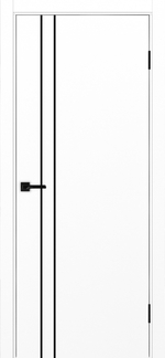 Межкомнатная дверь Optima Porte НЕАПОЛЬ 205 Молдинг SB (матовый чёрный), Чёрная кромка