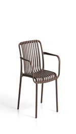 Уличный стул Isabellini из пластика коричневого цвета