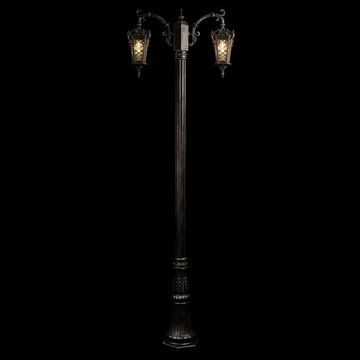 Уличный фонарь 2*Е27 100019/2200 BS серебро брашированное Tremezzo Loft It