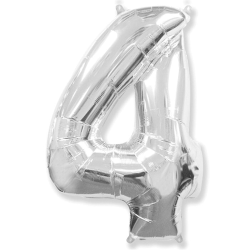 Цифра 4 серебро 42" К