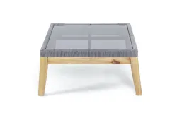 "Барселона" столик кофейный, деревянный каркас, акация