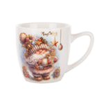 кружка + ложка новогодняя набор (белый)