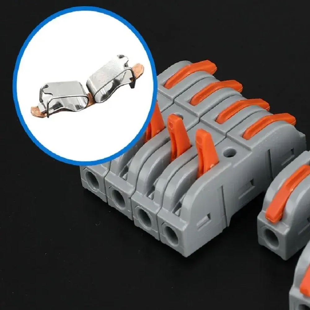 Клемма для проводов проходная соединительная наборная 2х контактная (тип WAGO) FD-221 , 25 шт.