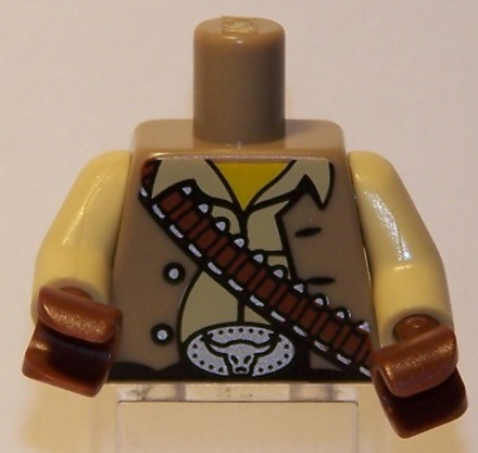 Ковбойский торс, темно-коричневая куртка, коричневая рубашка, патронташ и узор с серебряной пряжкой