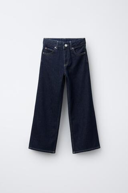 ZARA ДЖИНСЫ WIDE LEG, СИНИЙ